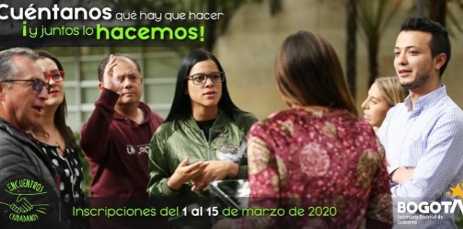 Convocatoria para participar en los Encuentros Ciudadanos de la localidad de Usme Convocatoria para participar en los Encuentros Ciudadanos de la localidad de Usme