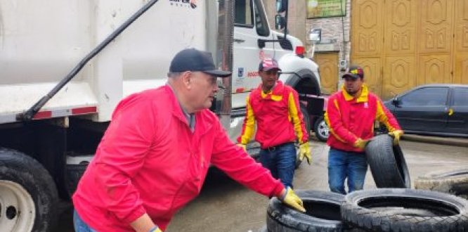 Operación Llantatón en diferentes barrios de la localidad de Usme